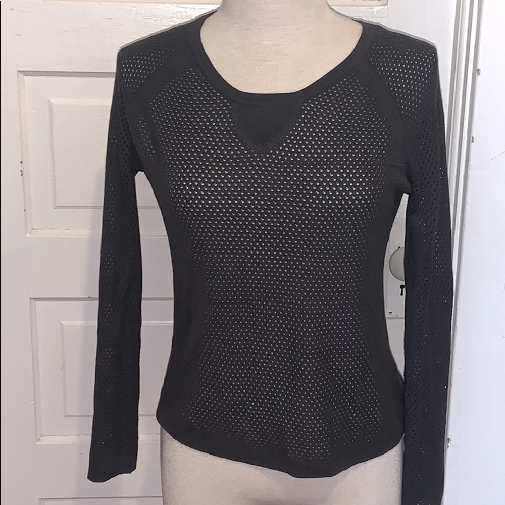 rag & bone Grey Mesh Sweater XS